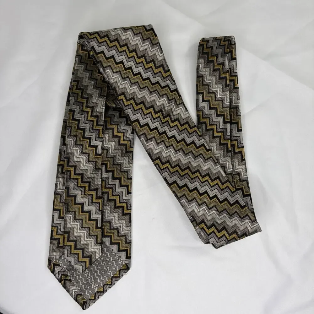 Missoni For Target Silk Necktie Classic Chevron Pattern, Designer, classic, work